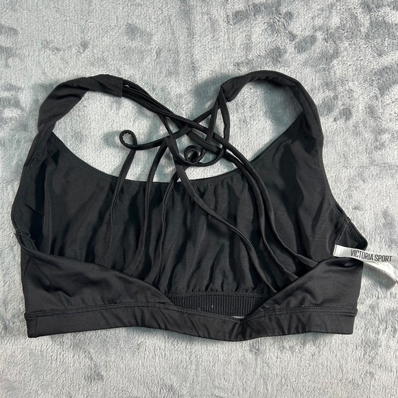 Victoria Sport Black Strappy Back Sports Bra M/M - Picture 3 of 5